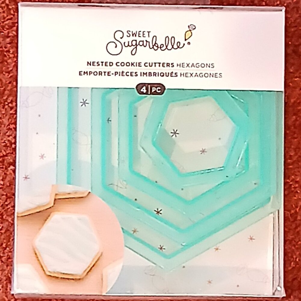 SUGARBELLE 4PC HEXAGON NESTED COOKIE CUTTER SET